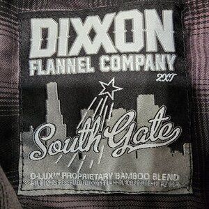 Dixxon Flannel South Gate Bamboo Blend Black Gray Plaid Shirt Men's 2XT